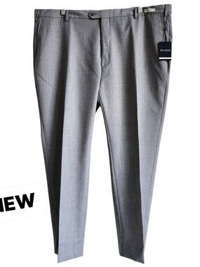 44x30 Gray Pants Jos A Bank New Wool Blend Flat Front Tailored Fit Nwt Mens Size